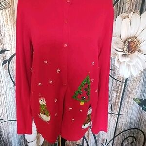 Mercer Street Studio Bright Red Knit Top
